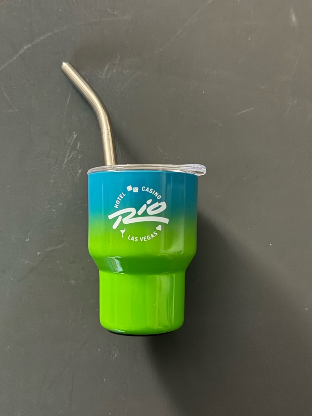 Rio Las Vegas Gradient Shot Glass with Lid & Straw
